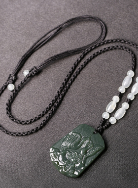 2026马年吉祥物田青玉生肖牛吉祥吊坠鹤鸣进禄男女款吊坠项链