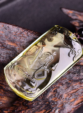 属牛虚空藏菩萨守护神天然黄水晶