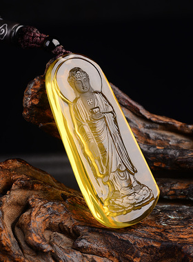 冰种阿弥陀佛属猪人守护神吊坠