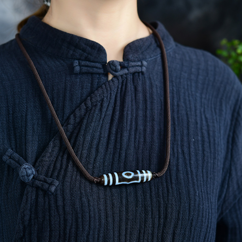 传世真品天珠法器西藏至纯老料吊坠 宫妃项坠/吊坠