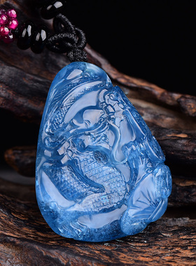 宫妃水晶女士男款龙形天然海蓝宝