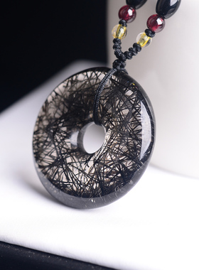 平安扣吊坠发晶情侣挂件