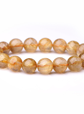 天然男士款饰品金发晶手链