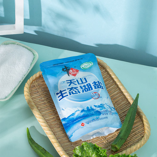中盐无碘天山生态湖盐270g*4包无抗结剂未加碘食盐不加抗结剂家用 - 图0