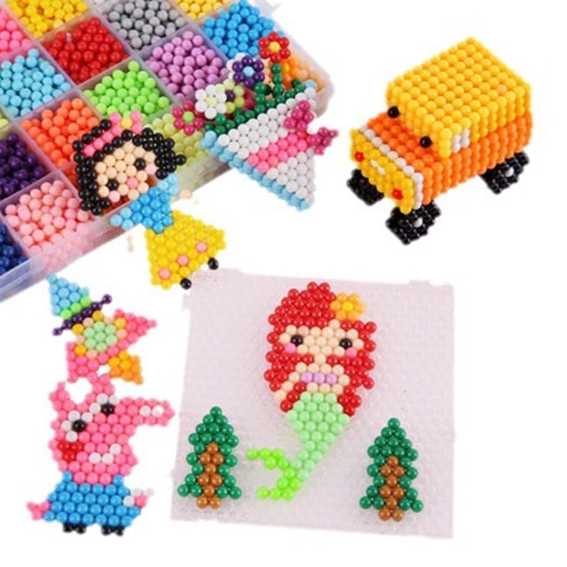 水雾神奇魔法珠diy制作孩男女孩水珠拼豆豆拼图益智儿童玩具套装,淘宝优惠券,粉丝福利购,淘宝优惠卷