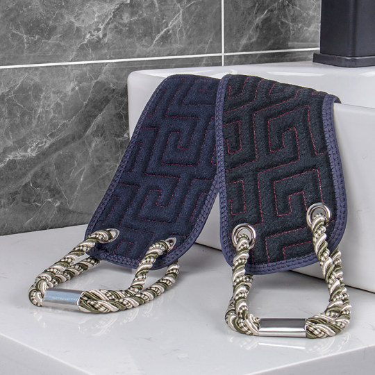 Men's special bath towel with coarse sand and fine sand on the back