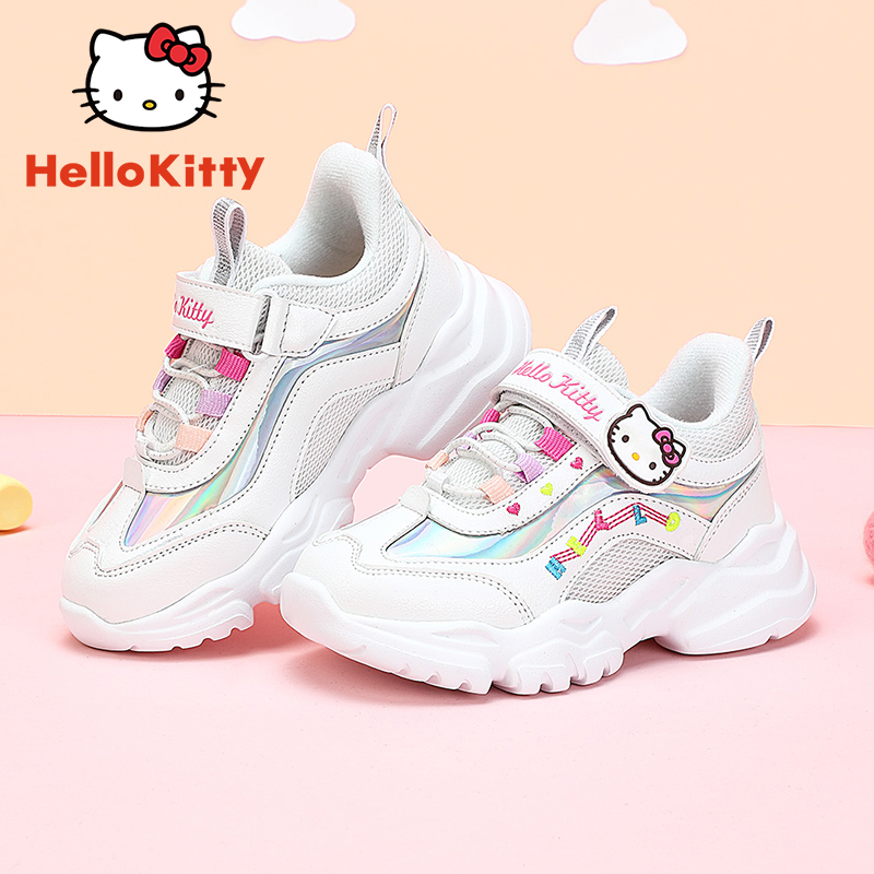 HelloKitty童鞋女童二棉鞋保暖加绒2022冬季新款防滑儿童运动鞋子 - 图1