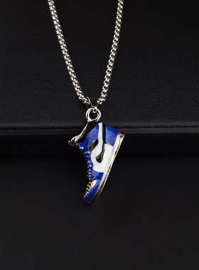 欧美项链钛钢篮球鞋吊坠男女个性