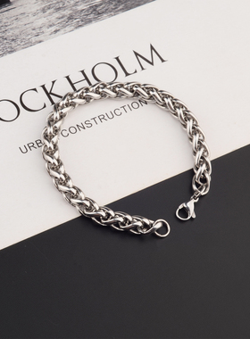 龙骨饰品手链钛钢不掉色简约男女