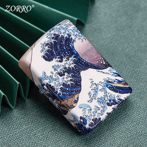 ZORRO佐罗官方旗舰店正品煤油打火机神奈川防风潮流送男朋友礼物 - 图3