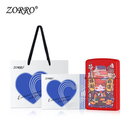 ZORRO佐罗官方旗舰店正品煤油打火机好运猫个性防风送男朋友礼物 - 图3
