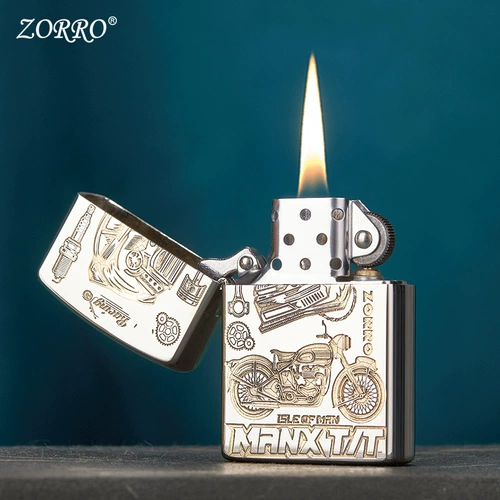 Официальный флагманский магазин Zorro Иномне, более легкий ветрозащитный мотоцикл керосина, белый никель, чтобы дать парню подарка на день рождения