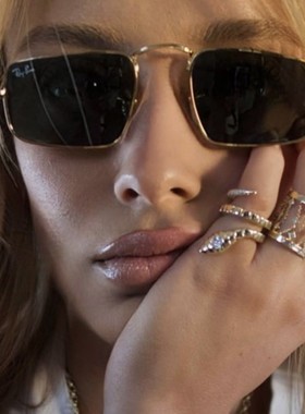 剪头墨镜新款方框眼镜欧美个性时尚金属框太阳镜户外百搭防晒墨镜