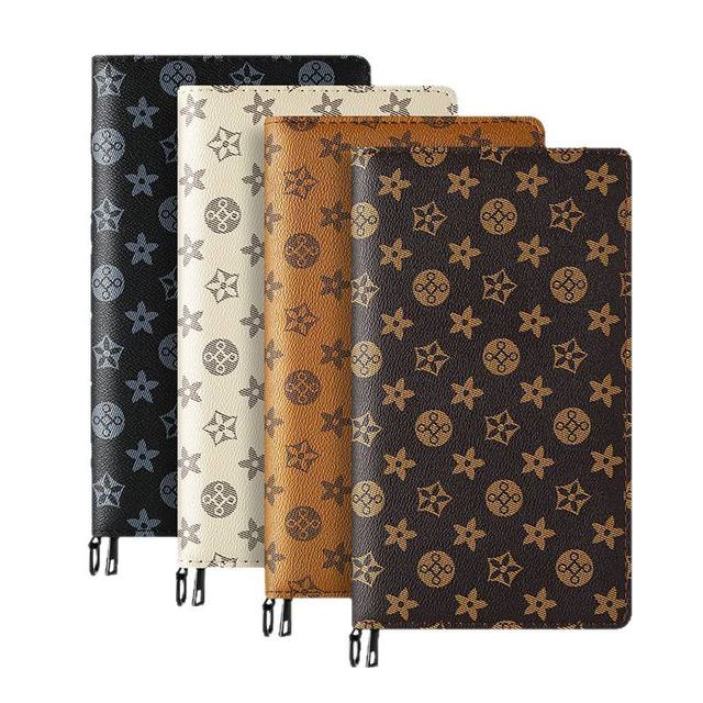 High-end zippered regular bank passbook certificate storage book 2025 new large-capacity bill check certificate clip household with password paper deposit slip storage book special clip Chinese style
