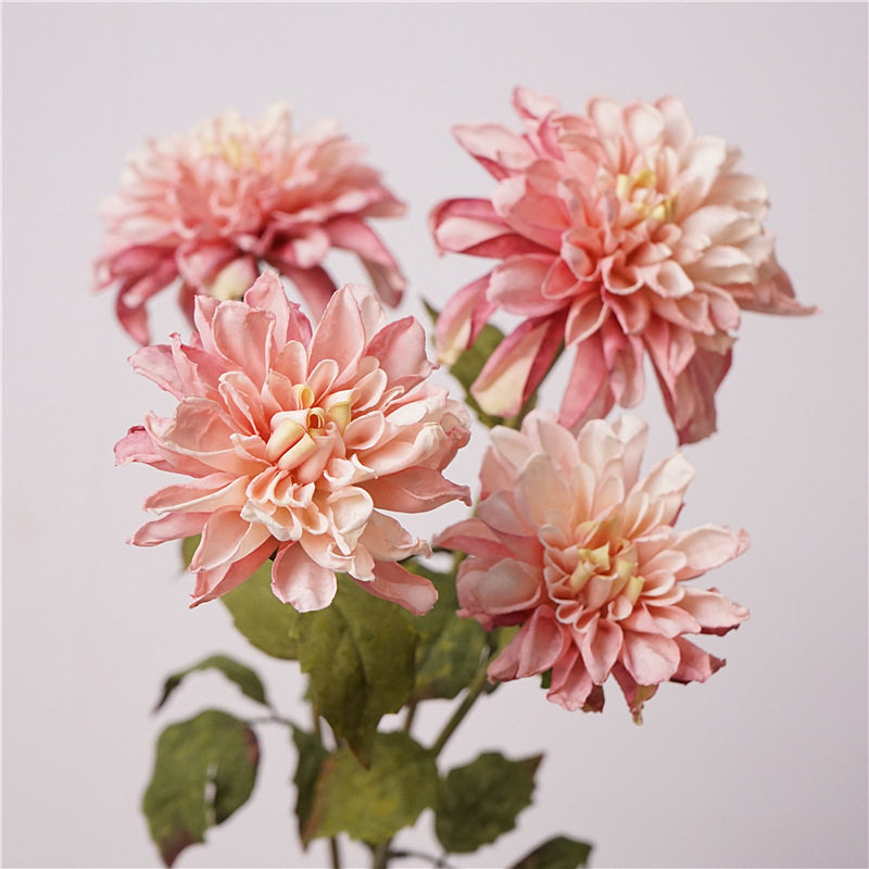 高级感芙蓉大丽花仿真花假花客厅餐桌花艺家居样板间装饰插摆件,淘宝优惠券,粉丝福利购,淘宝优惠卷