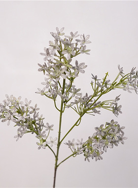 小银冠花小碎花假花自然风仿真花室内桌面花艺造景婚礼婚庆装饰