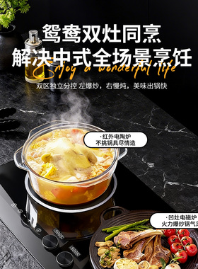 尚朋堂嵌入式电磁炉一电一陶双头