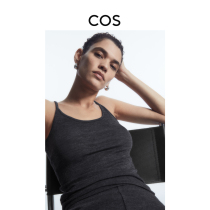 COS womens dress version type soup spoon collar wool vest ash 2023 Winter new product 1196881002