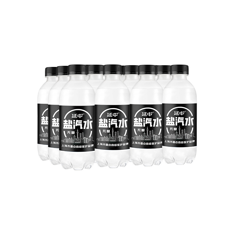 延中盐汽水新品老上海解渴无糖380ml*12瓶/箱碳酸饮料整箱批发0糖