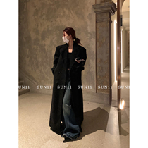 SUNRONONONE black suit with great coat of Korean temperament superior fur coat in the autumn and winter