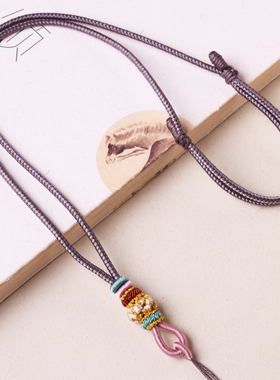 手工编织项链绳高档翡翠玉坠挂绳女高级锁骨编绳平安扣佛牌吊坠绳