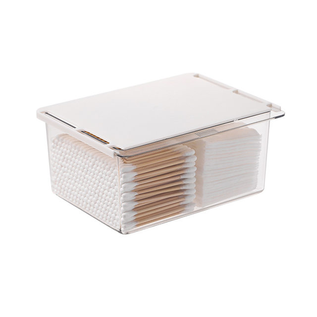 Washer sink countertop storage box mirror cabinet makeup removal cotton cosmetics finishing box cotton swab bathroom cabinet punch-free storage rack