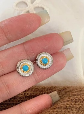 2025新款精工拉丝绿松小雏菊手链轻奢百搭小众设计感送礼物