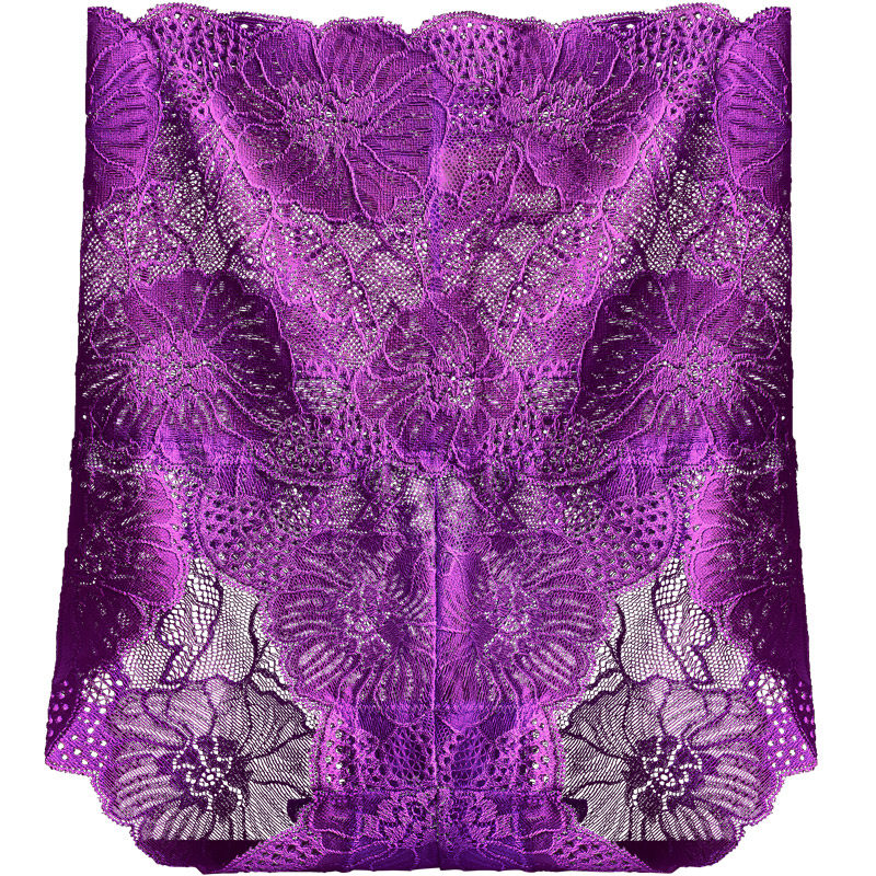 3条装高腰蕾丝黑色性感大码三角裤 馨姿柔情内裤