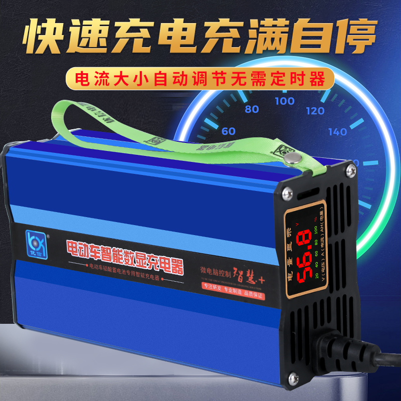 电动车电瓶快充充电器48V60V72V20AH32AH伏三轮车智能充电机通用 - 图1