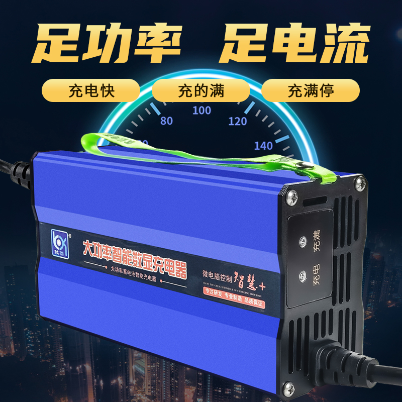 优信电动叉车充电器12V24V10A15A20A30A伏液压堆高车升降机洗地机-图0