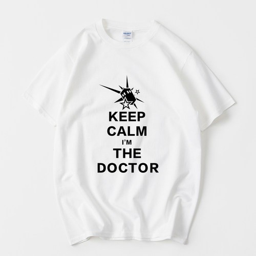 Doctor Who 神秘博士KEEP CALM I'M THE DOCTORT恤短袖圆领夏季男 - 图1
