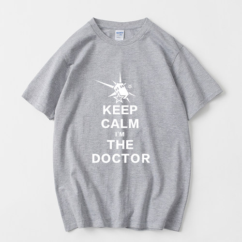 Doctor Who 神秘博士KEEP CALM I'M THE DOCTORT恤短袖圆领夏季男 - 图2