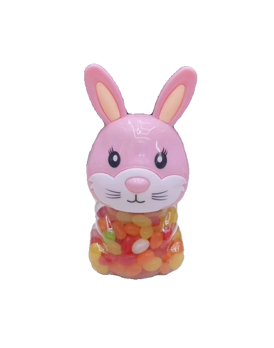 PET可爱兔子卡通透明塑料包装收纳罐食品级零食瓶子包装手提密封 - 图3