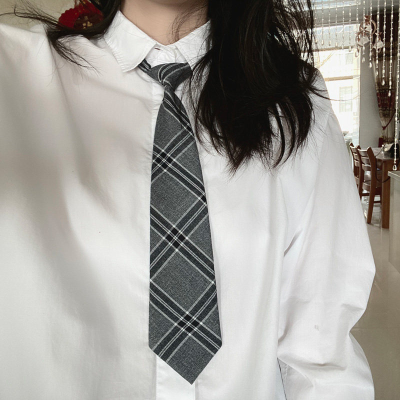 格纹领带女学院风免打日系jk衬衫复古dk领带男短款校服懒人领带,淘宝优惠券,粉丝福利购,淘宝优惠卷