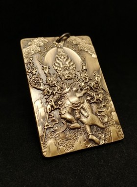 压包饰品吊坠　秽迹金刚铜雕　