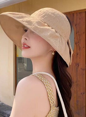 空顶渔夫帽女夏季户外遮阳显脸小