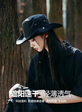 情侣爬山徒步登山防紫外线渔夫帽
