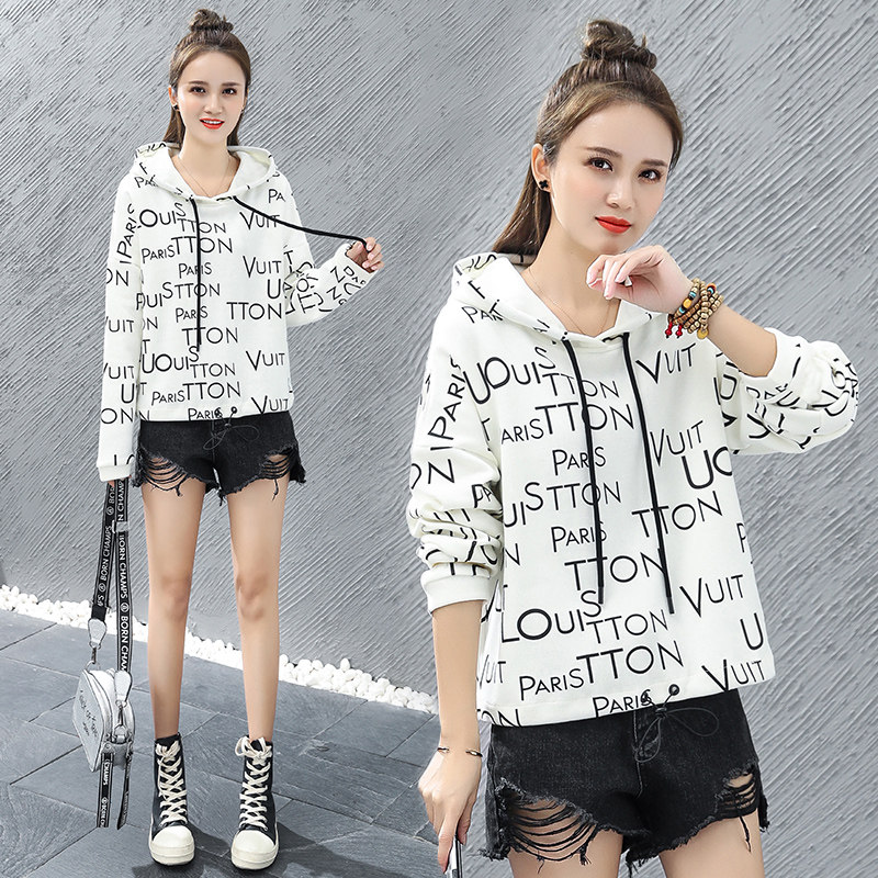 以纯官方旗舰店情侣短款tb女卫衣 尚吻蔓卫衣/绒衫