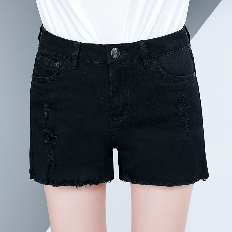 牛仔2020夏季纯棉破洞黑色以纯短裤 尚吻蔓牛仔裤