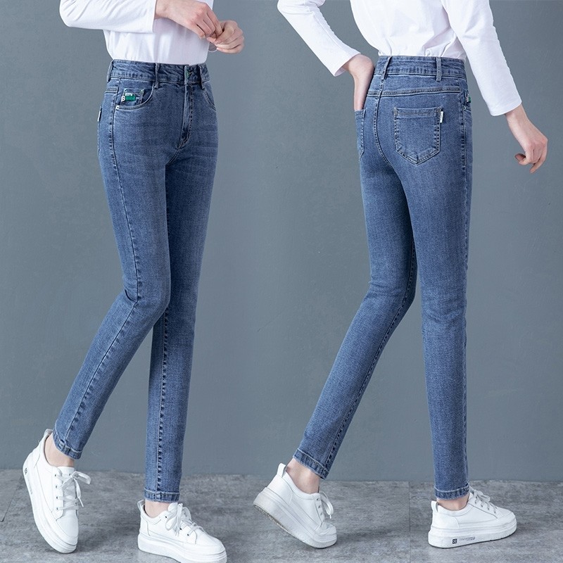 2020新款春秋高腰修身以纯牛仔裤 尚吻蔓牛仔裤