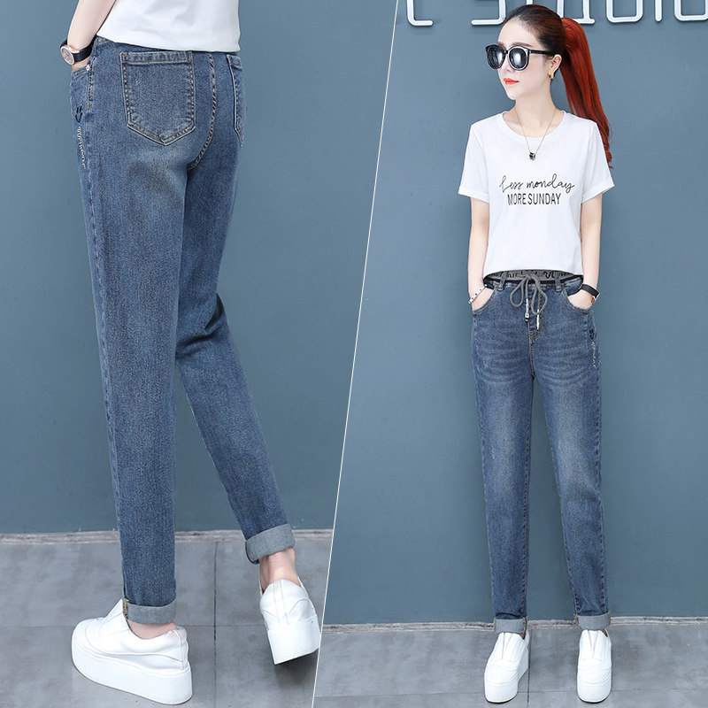 以纯官方旗舰店韩版高腰牛仔小脚裤 尚吻蔓牛仔裤