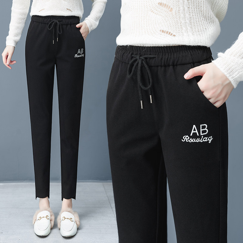 官方旗舰店子女宽松束脚冬装运动裤 尚吻蔓休闲裤