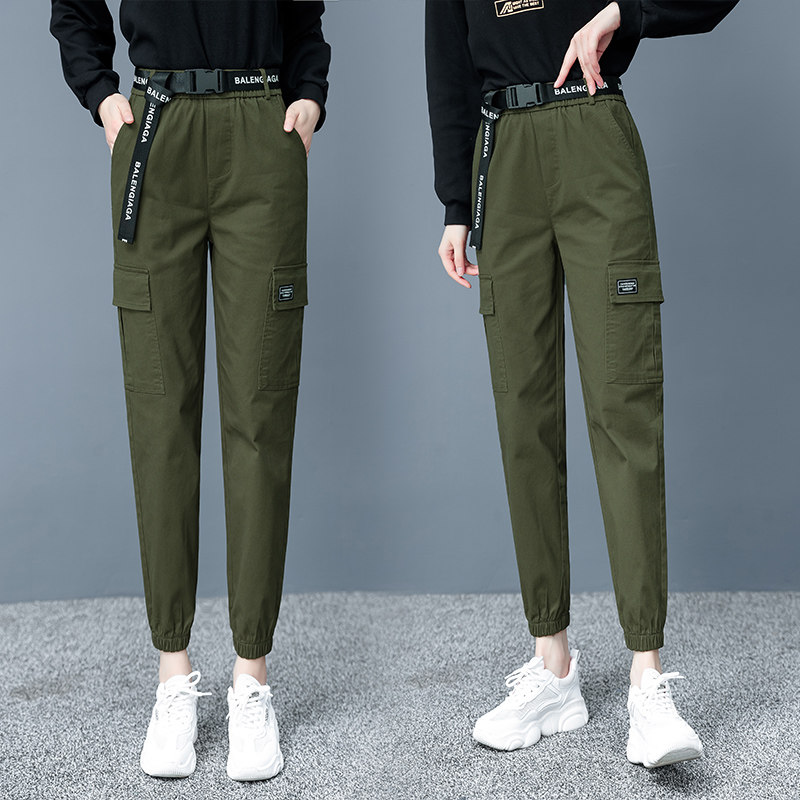 工装2020春季显瘦高腰以纯萝卜裤 尚吻蔓休闲裤