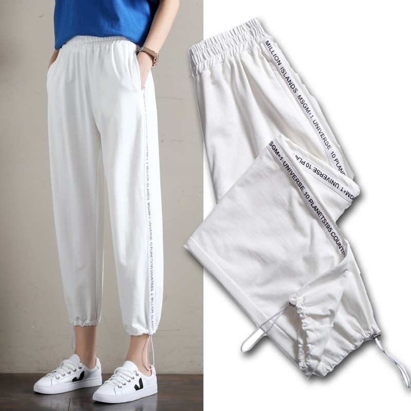 官方旗舰店官网夏季宽松束脚运动裤 尚吻蔓休闲裤