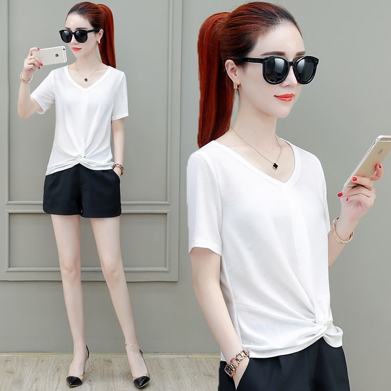 欧贝妮女装2020年夏季新款以纯t恤 尚吻蔓T恤