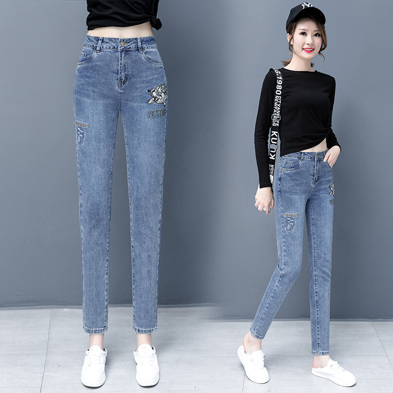 以纯官方旗舰店直筒女2020秋牛仔裤 尚吻蔓牛仔裤