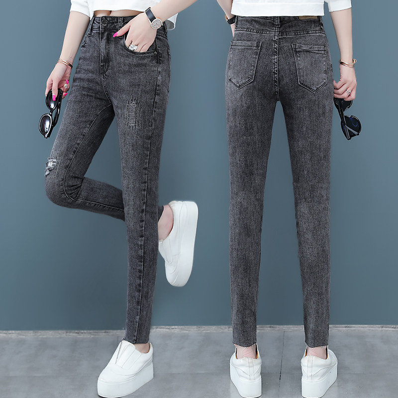 以纯官方旗舰店牛仔2020春秋铅笔裤 尚吻蔓牛仔裤