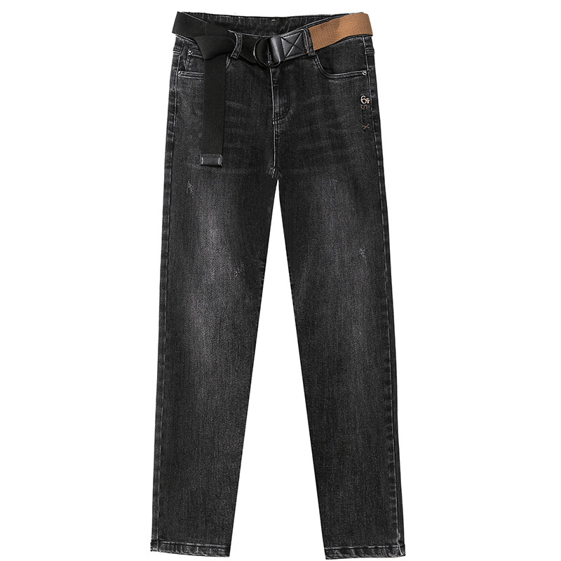 以纯官方旗舰店网红高腰牛仔铅笔裤 尚吻蔓牛仔裤