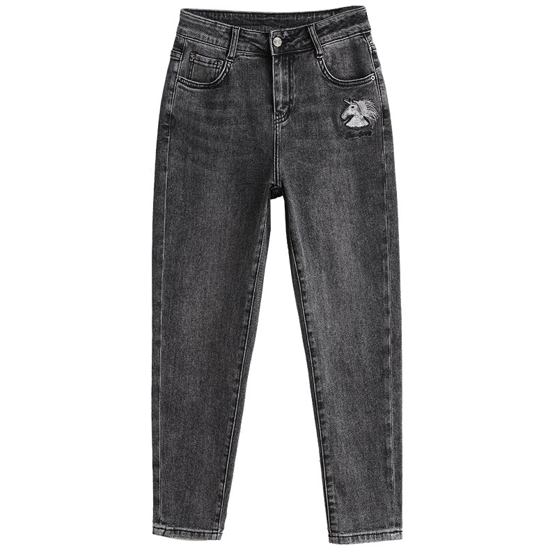 以纯官方旗舰店高腰直筒宽松牛仔裤 尚吻蔓牛仔裤