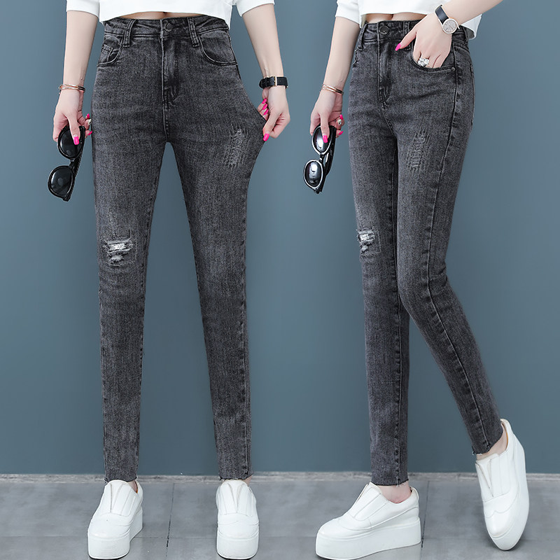 以纯官方旗舰店牛仔2020春秋铅笔裤 尚吻蔓牛仔裤